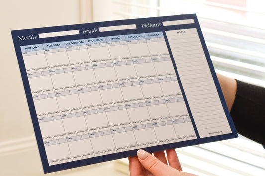 Monthly Social Media Desk Planner