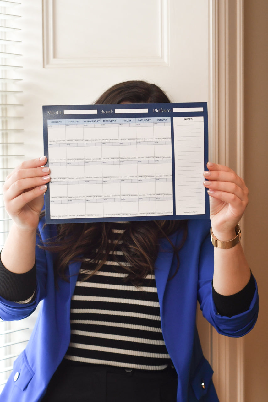 Monthly Social Media Desk Planner